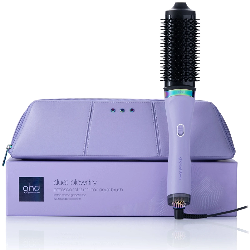 Ghd Duet Blowdry Hair Dryer Brush   Lilac  Limited Edition