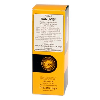 Sanum Sanuvis  L Mælkesyre    100 Ml