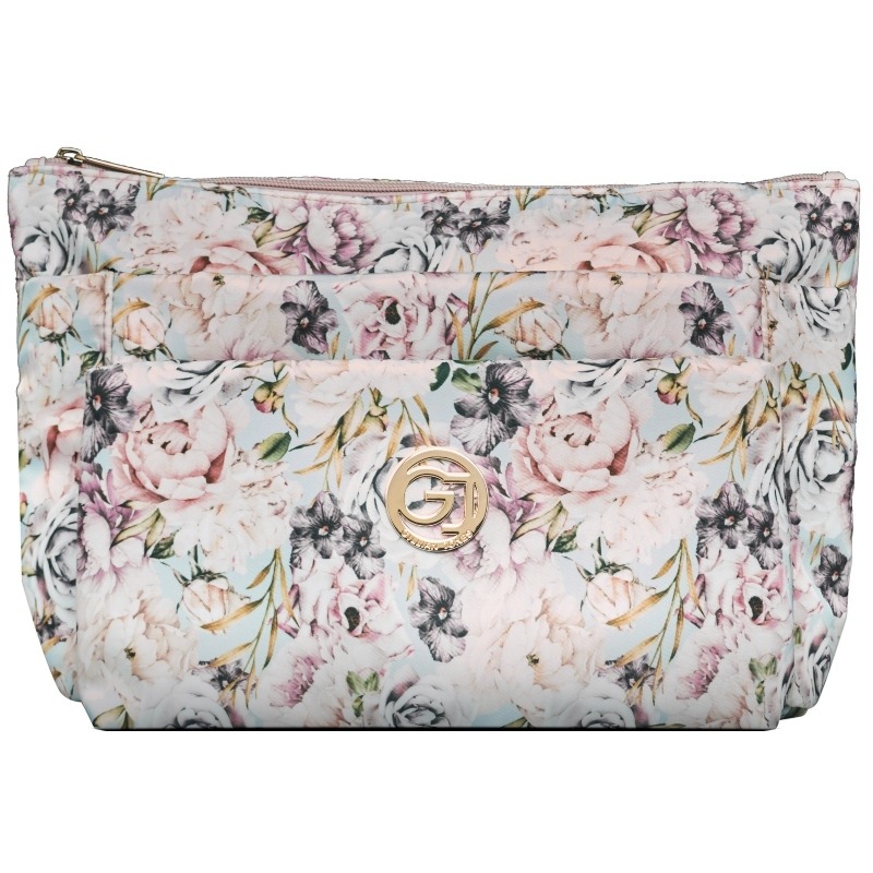 Gillian Jones 3 Room Cosmetics Bag   Flower Print 10009 752