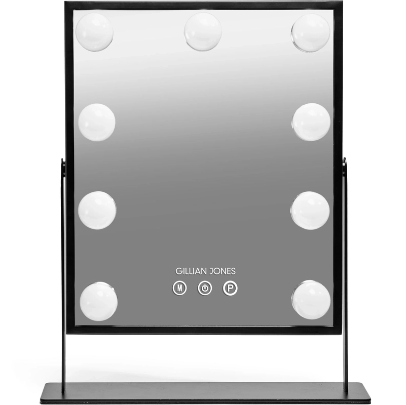 Gillian Jones Makeup Artist Mirror With Touch   9 Led Bulbs   Black 10264 00