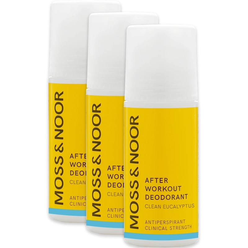 Moss   Noor After Workout Deodorant 3 Pack   Clean Eucalyptus