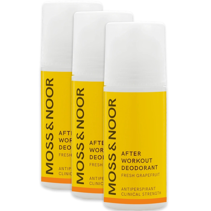 Moss   Noor After Workout Deodorant 3 Pack   Fresh Grapefruit
