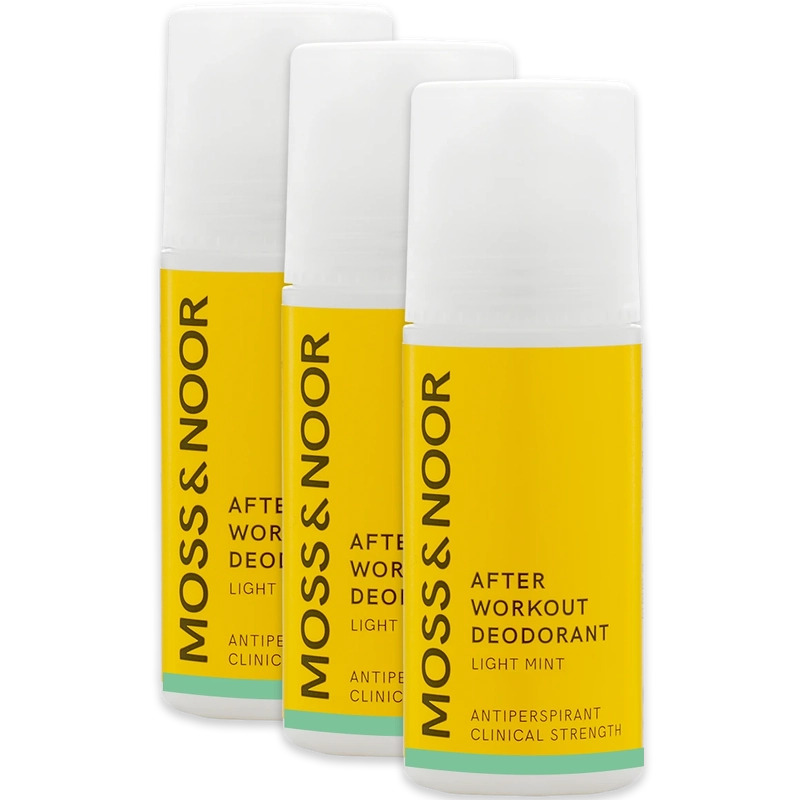 Moss   Noor After Workout Deodorant 3 Pack   Light Mint